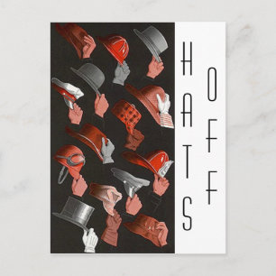 Carte postale Casquettes vintages hors Paty Honor 