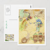 Carte Postale Cassandra reçoit son courrier (Devant / Derrière)