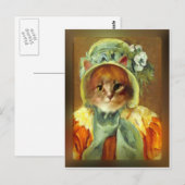 Carte Postale Cassatt Bonnet sur chaton (Devant / Derrière)