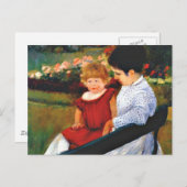 Carte Postale Cassatt - Dans le parc (Devant / Derrière)