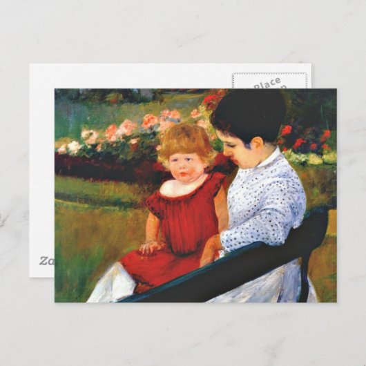 Carte Postale Cassatt - Dans le parc (Devant / Derrière)
