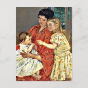 Carte Postale Cassatt - Mère et Sara Admirant le bébé,