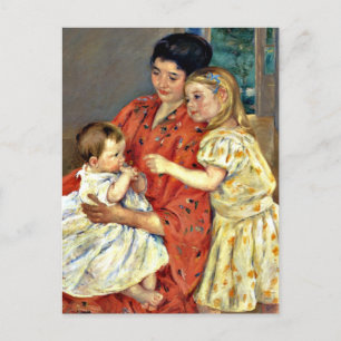 Carte Postale Cassatt - Mère et Sara Admirant le bébé,