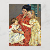 Carte Postale Cassatt - Mère et Sara Admirant le bébé, (Devant)