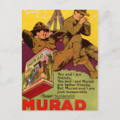 Carte Postale Casse-cigarettes et cigarettes de Murad de la Prem (Devant)