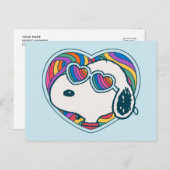 Carte Postale Casse-noisette | Cœur arc-en-ciel Snoopy (Devant / Derrière)