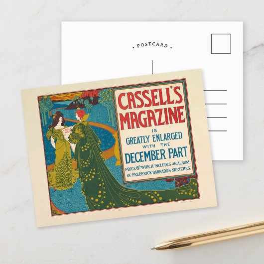 Carte Postale Cassell's Magazine vintage Décembre 1896