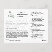 Carte Postale Casser le pain cuit Mac et fromage Recette (Dos)