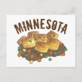 Carte Postale Casserole de tatouage à plat chaud du Minnesota (Devant)