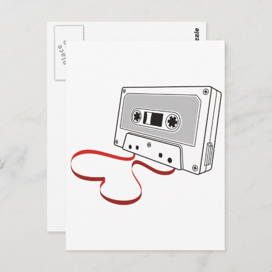 Carte Postale cassette audio (Devant / Derrière)