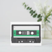Carte Postale Cassette compacte label vert (Debout devant)