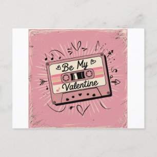 Carte Postale Cassette rétro de la Saint-Valentin, pour lui, pou