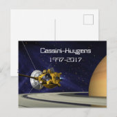 Carte Postale Cassini Huygens Saturn Mission Spacecraft (Devant / Derrière)