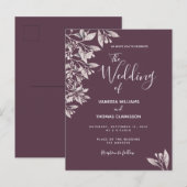 Carte Postale Cassis faire-part de mariage de script botanique v (Devant / Derrière)