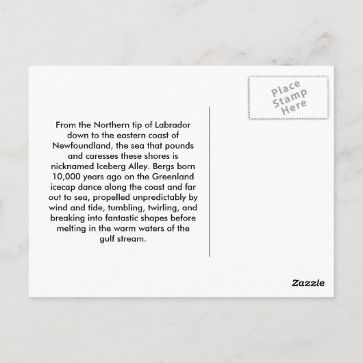 Carte Postale Castaway (Dos)