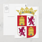Carte Postale Castilla y Leon (Espagne) Armoiries (Devant / Derrière)