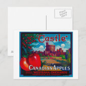 Carte Postale Castle Apple Étiquette - Westbank B.C. Canada (Devant / Derrière)