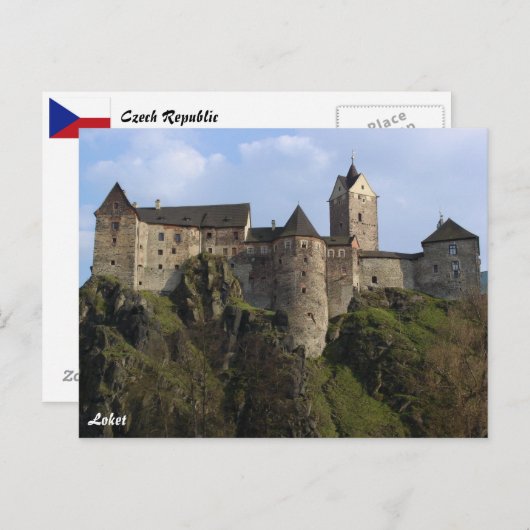 Carte postale Castle Loket (Devant / Derrière)