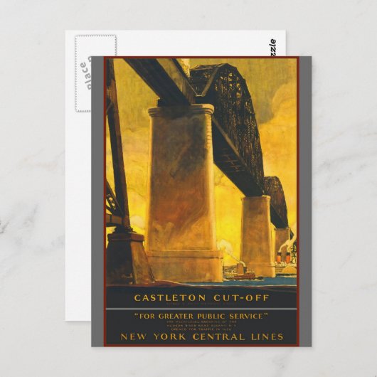 Carte Postale Castleton Cut Off New York Central Lines (Devant / Derrière)