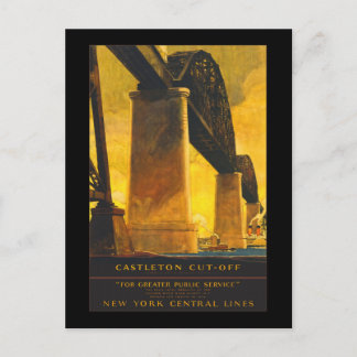 Carte Postale "Castleton Cut Off" New York Central Lines Vintage