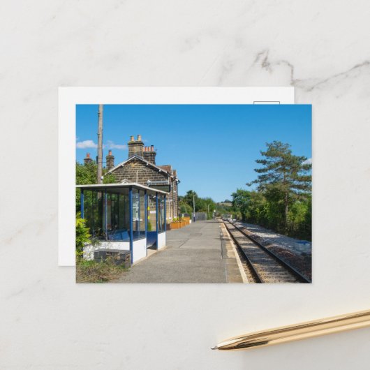 Carte Postale Castleton Moor Railway Station (Devant/Arrière en situation)