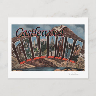 Carte Postale Castlewood, Colorado - Scènes de grandes lettres