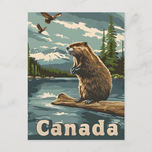 Carte Postale Castor Canada (Devant)