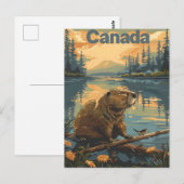 Carte Postale Castor Canada (Devant / Derrière)