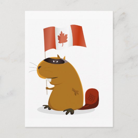 Carte Postale Castor de la fête du Canada (Devant)