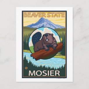 Carte Postale Castor & Mt Hood - Mosier, Oregon