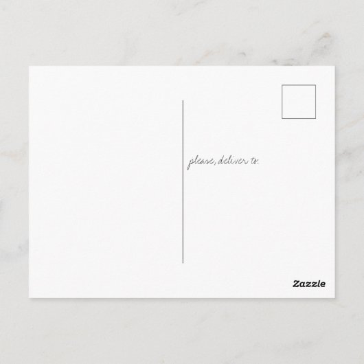 Carte Postale Casual Script | 5 Photos Faire-part mobiles (Dos)