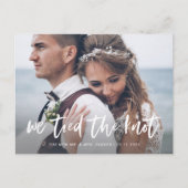 Carte Postale Casual Script | Photo Elopement Faire-part (Devant)