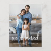 Carte Postale Casual Script | Photo Moving Faire-part (Devant)