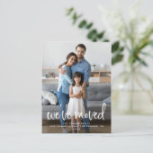 Carte Postale Casual Script | Photo Moving Faire-part (Debout devant)