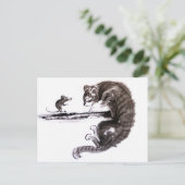 Carte Postale Cat And Mouse rencontre la peinture suave (Debout devant)