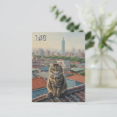Carte Postale Cat at Taipei 101 Taiwan (Debout devant)