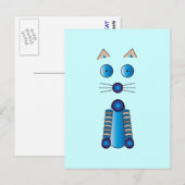 Carte Postale CAT bleu (Devant / Derrière)