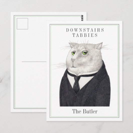 Carte postale CAT BUTLER (Devant / Derrière)