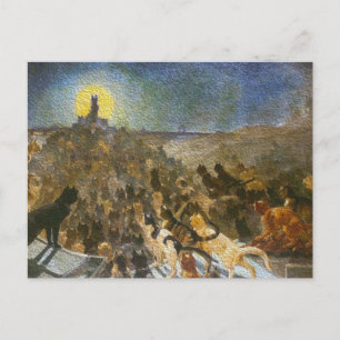 Carte postale Cat City ! Théophile Steinlen Art Vi