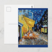 Carte Postale Cat Colony, Van Gogh Café Terrasse Parodie (Devant / Derrière)