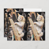 Carte Postale Cat Crescendo – Surrealist Art Postcard (Devant / Derrière)
