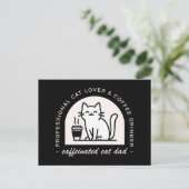 Carte Postale Cat dad funny coffee lover (Debout devant)