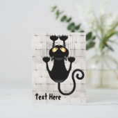 Carte Postale Cat Falling down fun dessin personnage (Debout devant)