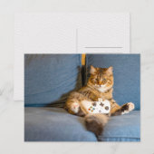 Carte Postale Cat Gamer (Devant / Derrière)