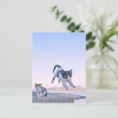 Carte Postale cat jump postcard (Debout devant)