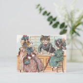 Carte Postale Cat Ladies Shopping (Debout devant)