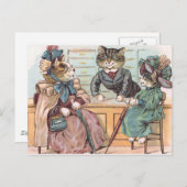 Carte Postale Cat Ladies Shopping (Devant / Derrière)