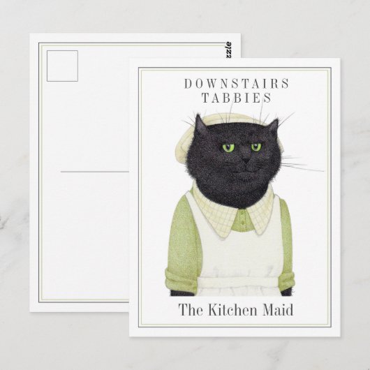 Carte postale CAT MAID CUISINE (Devant / Derrière)