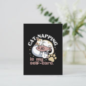 Carte Postale Cat-Napping Est Mon Citation De Cat Mignonne D'Aut (Debout devant)