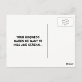 Carte Postale Cat noir effrayant et crâne Halloween Merci (Dos)